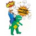 Карнавальный надувной костюм  детский "Наездник на динозавре"