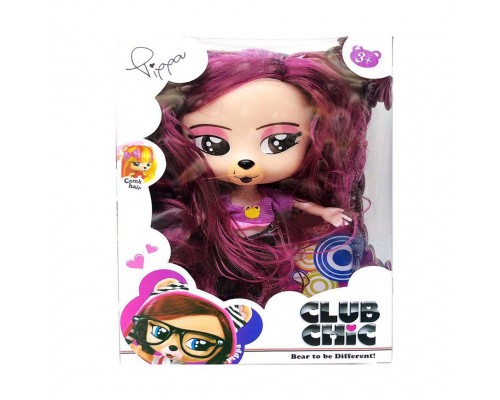 Кукла медвежонок Club Chic с розовыми волосами
