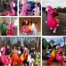 Надувной карнавальный детский костюм Верхом на розовом фламинго