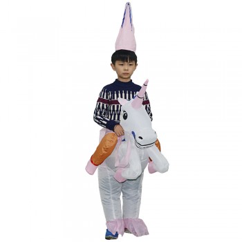 Надувной детский карнавальный костюм "Верхом на единороге" 