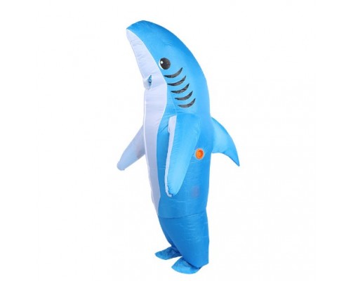 Надувной костюм  для взрослого  "Акула"  (голубой)