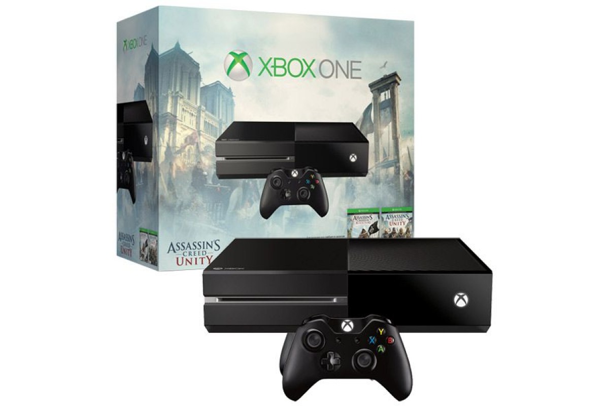 Игровая приставка Xbox One Microsoft 500Gb+код Assassins Creed Unity/Black  Flag