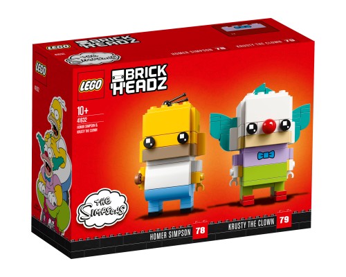 Конструктор LEGO BrickHeadz Гомер Симпсон и клоун Красти Арт. 41632, 215 дет.