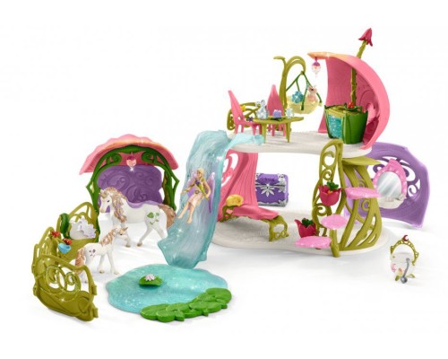 Игровой набор Schleich "Дом-цветок с единорогами"