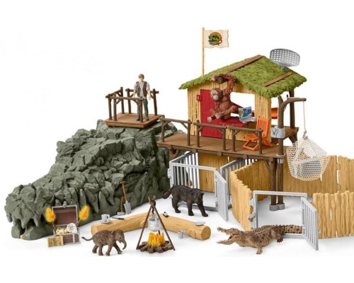 Игровой набор Schleich "Исследовательская станция в джунглях Croco"