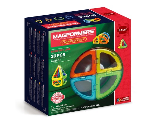 Магнитный конструктор Magformers Curve Basic  Арт. 701010, 20 дет.
