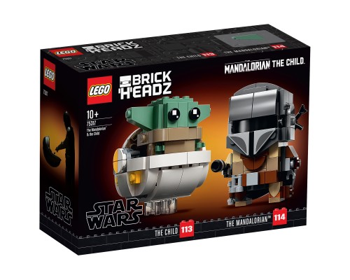 Конструктор Lego BrickHeadz Мандалорец и малыш Арт. 75317, 295 дет.