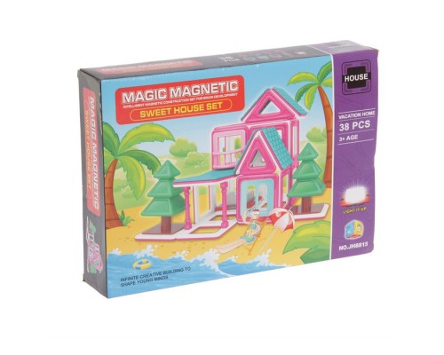 Конструктор магнитный МAGIC МAGNETIC "Дом у моря" , 38 ДЕТ