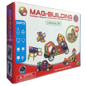 Магнитный конструктор Mag-Building Carnival "Транспорт", 56 элементов