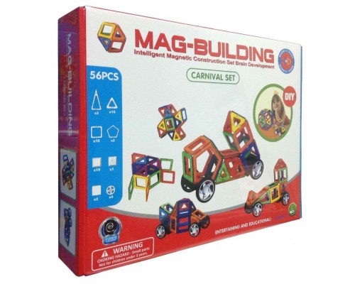 Магнитный конструктор Mag-Building Carnival "Транспорт", 56 элементов