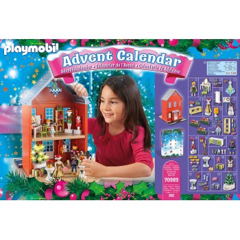Конструктор Playmobil Адвент-календарь: Новогодний дом, арт.70383, 261 дет.