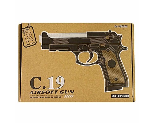 Игрушечный металлический пистолет Airsoft Gun арт.С.19