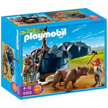 Конструктор Playmobil Пещерный медведь и охотники арт.5103, 20 дет.