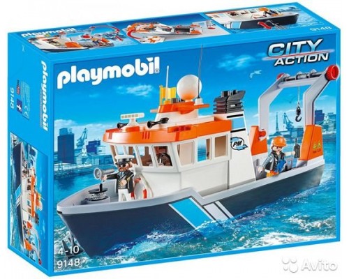 Конструктор Playmobil Корабль береговой охраны, арт.9148, 56 дет.