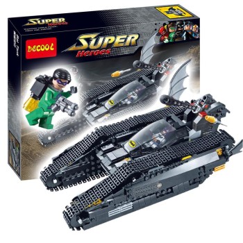 Конструктор DECOOL SUPER HEROES Бэт-танк и Риддлер Арт. 7108, 506 деталей