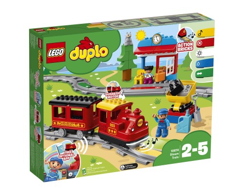 Конструктор LEGO Duplo Поезд на паровой тяге Арт. 60874, 59 дет.