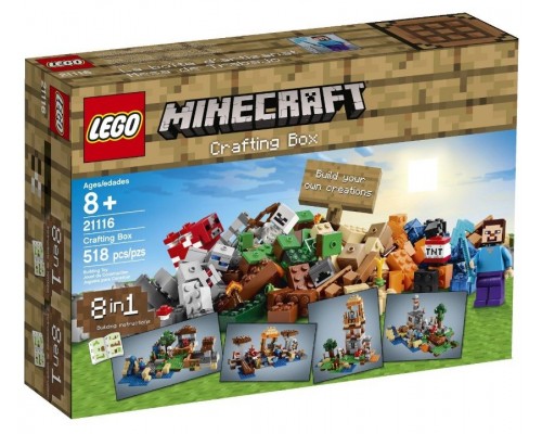 Конструктор LEGO Minecraft Креативный набор 8 в 1 Арт. 21116, 518 дет.