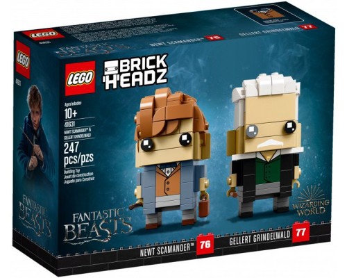 Конструктор LEGO BrickHeadz Ньют Саламандер и Геллерт Гриндельвальд Арт. 41631, 247 дет.