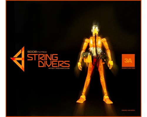 Фигурки Threea Microman String Divers - orange&black