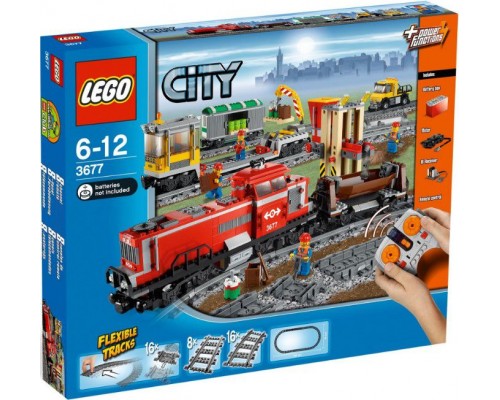 Конструктор LEGO City Красный товарный поезд Арт. 3677, 831 дет.