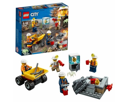 Конструктор LEGO City Бригада шахтеров Арт. 60184, 82 дет.