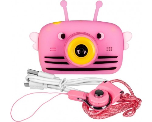 Детский цифровой фотоаппарат Пчелка розовая