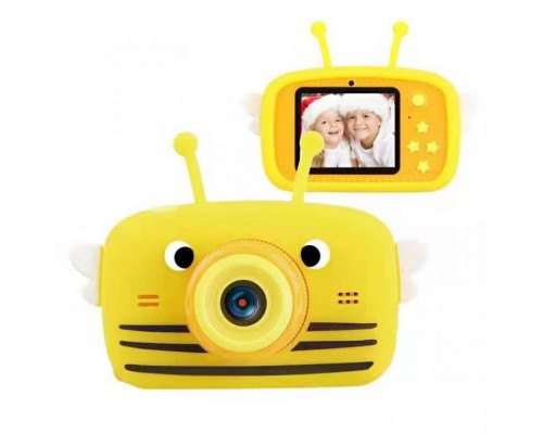 Детский цифровой фотоаппарат Пчелка желтая