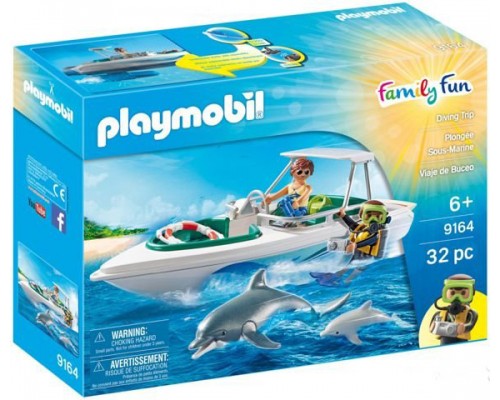 Конструктор Playmobil Дайвинг с дельфинами арт. 9164, 32 дет.