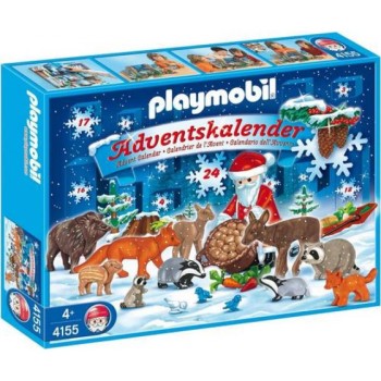 Конструктор Playmobil Адвент календарь: Дед Мороз в лесу, арт.4155, 36 дет.