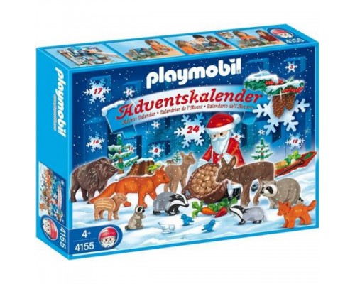 Конструктор Playmobil Адвент календарь: Дед Мороз в лесу, арт.4155, 36 дет.