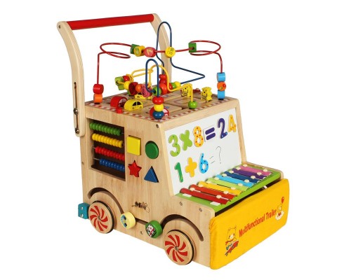 ДЕРЕВЯННАЯ ИГРУШКА КАТАЛКА-МАШИНКА WOOD TOYS