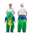 Воздушный надувной костюм для взрослых зеленый динозавр, взрослый пневмокостюм. Размер L. На рост 150-190 см. Карнавальный наряд на хэллоуин, костюмизированную вечеринку