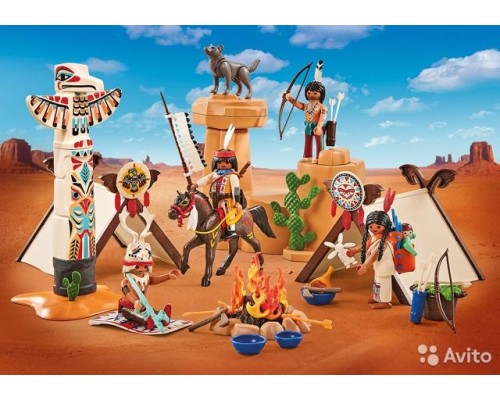 Конструктор Playmobil Деревня индейцев, арт.9899, 101 дет.