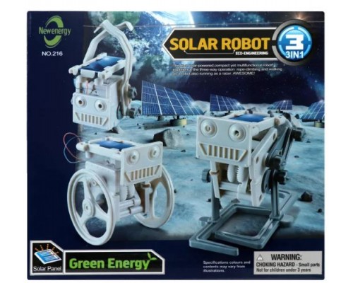 Конструктор на солнечной батарее "Солнечный робот" 3 в 1 ( 216)