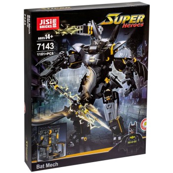 Конструктор JiSi Bricks Bat Mech арт. 7143, 1181 деталь «Бэт Мех»