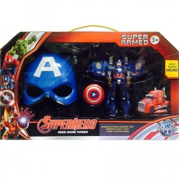 Игрушка-трансформер Капитан Америка + маска героя