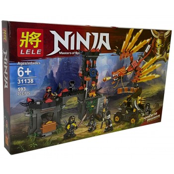 Конструктор Lele Ninja арт.31138 «Нападение красного дракона» 593 дет.