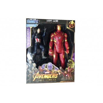 Коллекционные фигурки Avengers Titan Hero «Железный человек и капитан Америка»  