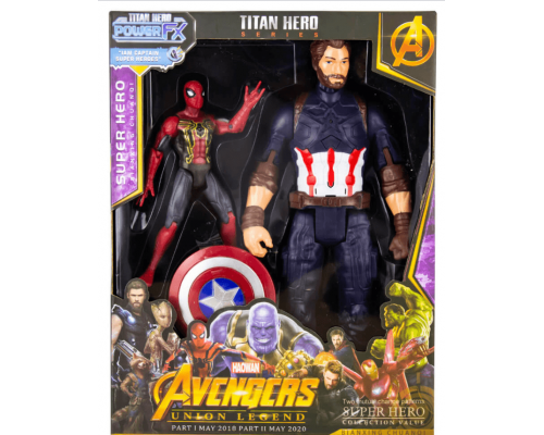 Коллекционные фигурки Avengers Titan Hero «Капитан Америка и Человек-паук»  