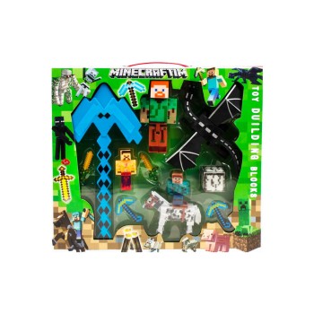 Игровой набор с киркой Toy building blocks «Minecraft my home»  