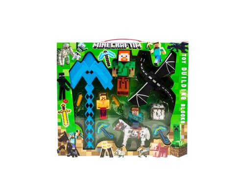 Игровой набор с киркой  Toy building blocks «Minecraft my home»   