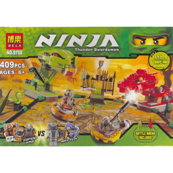 Конструктор Bela Ninja арт.9758 «Змеиная арена» 409 дет.