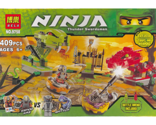 Конструктор Bela Ninja арт.9758 «Змеиная арена» 409 дет.