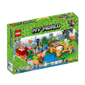 Конструктор Zimo My World арт. ZM628 «Персонажи Minecraft»  414 дет.