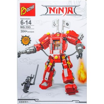 Конструктор Bozhi Ninja арт. 193 «Красный робот»  304 дет.