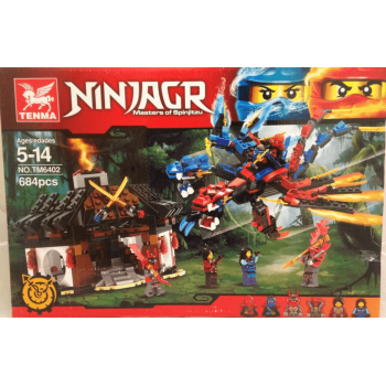 Конструктор Tenma Ninjagr арт.TM6402 «Дракон двух стихий» 684 дет.