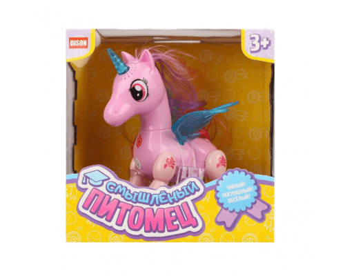 Интерактивная игрушка арт. Е5599-8 «Смышлёный питомец. Единорог в розовом цвете» 