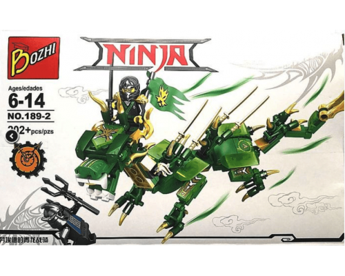 Конструктор Bozhi Ninja арт. 189-2 «Зелёный дракон»  202 дет. 	