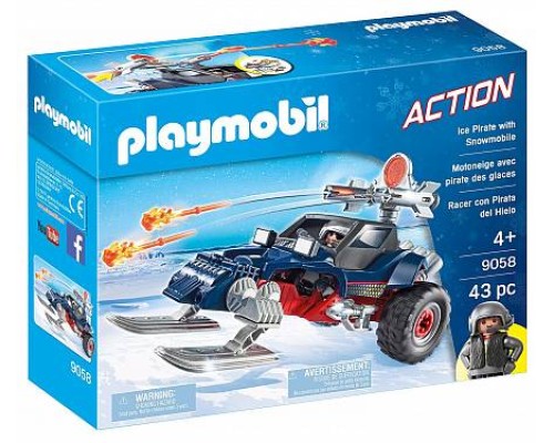 Конструктор Playmobil Ледяной пират на снегоходе, арт.9058, 43 дет.