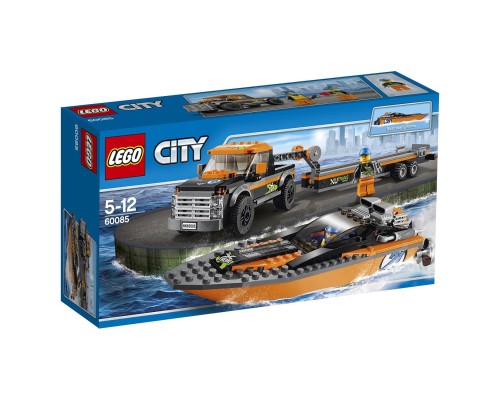 Конструктор LEGO City Great Vehicles Внедорожник 4x4 с гоночным катером 60085